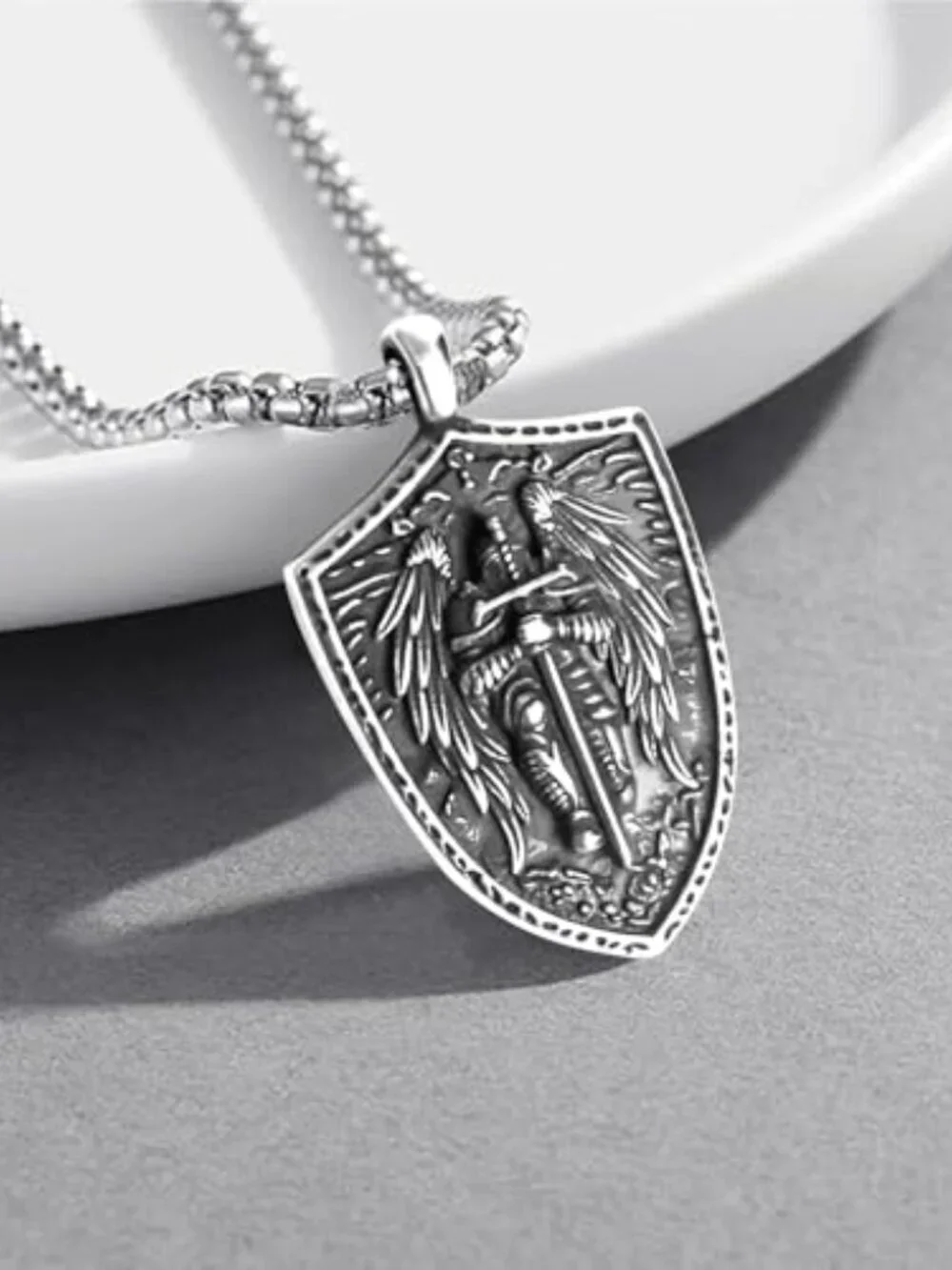 BRAND NEW St Michael the Archangel Necklace, Stainless Steel